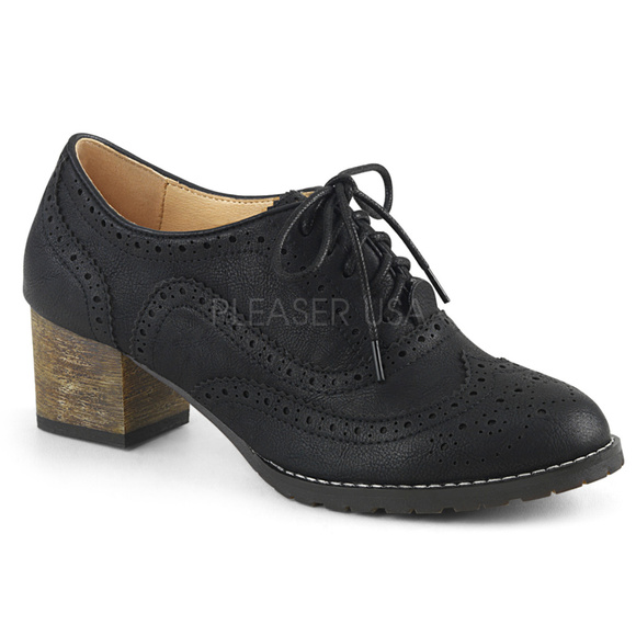 Shoes - ❤️ Wingtip Oxford Spectator Heel Lace Up Saddle Shoes